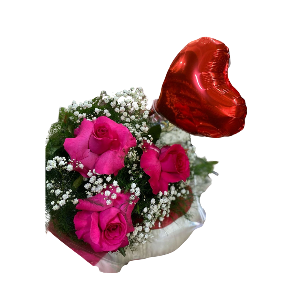 Buquê 3 rosas