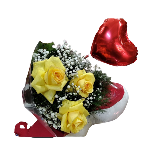 Buquê 3 rosas