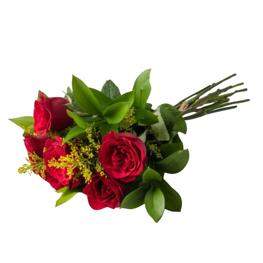 Buquê 6 Rosas Vermelhas